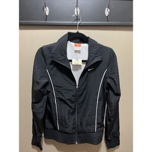 Vintage NIKE Athletic Dept Jacket Black & White Full Zip Small 4-6 New With Tags